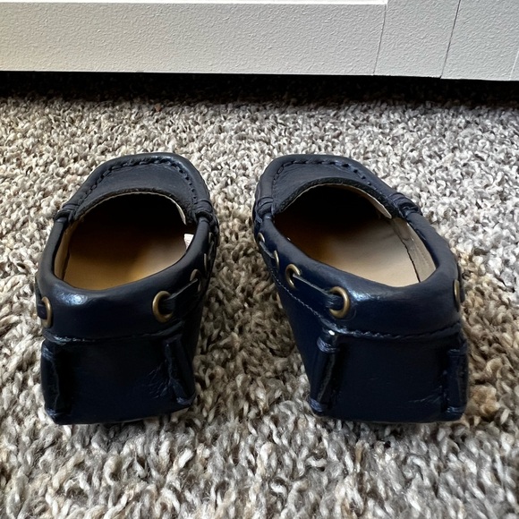 Janie And Jack Leather Driving Shoe Connor Navy Baby/Toddler Size 4 - Picture 3 of 15